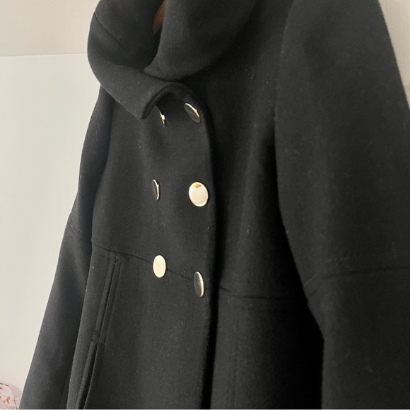ZARA WOOL BLEND COAT WITH WRAP COLLAR - Picture 13 of 15